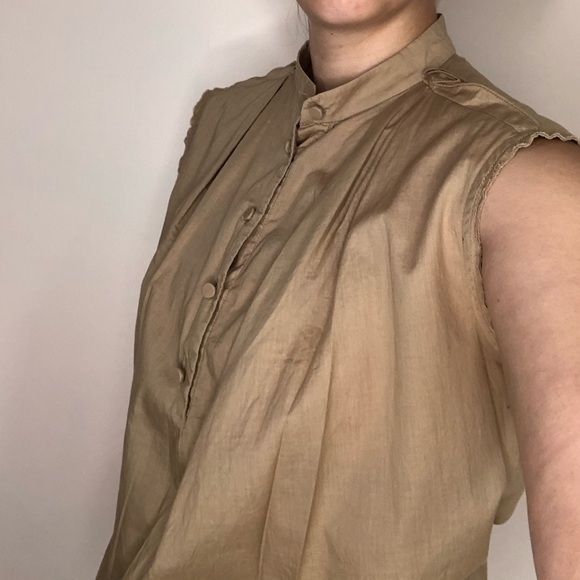 3.1 Phillip Lim button blouse camel tan drape - Picture 6 of 6